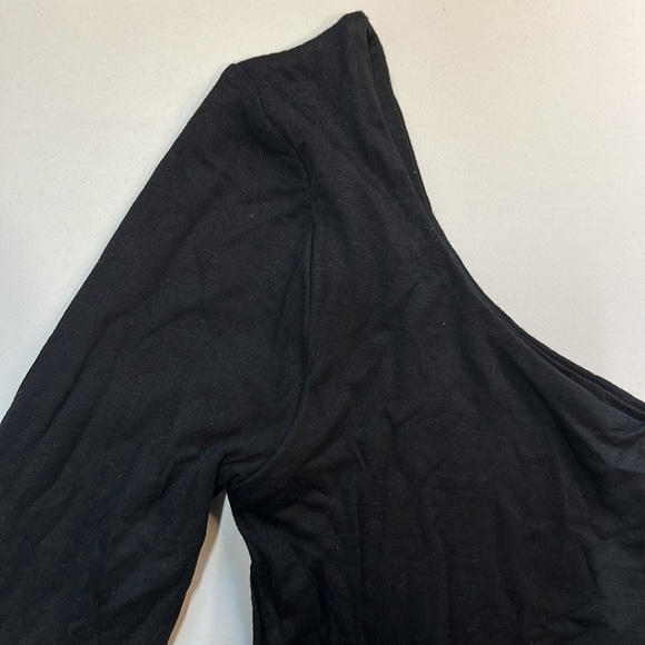 RE ONA WOMEN'S OFF SHOULDER BODYSUIT BASIC TOP BLACK - Picture 4 of 9